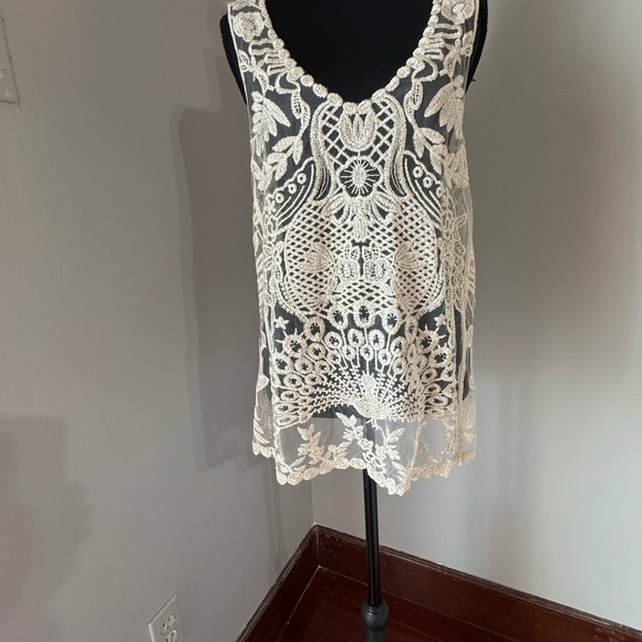 Chelsea & Violet Tops - Chelsea & Violet Cream Lace Blouse